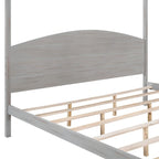 Letto a piattaforma a baldacchino King Size con testiera e gambe di supporto
