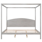 Letto a piattaforma a baldacchino King Size con testiera e gambe di supporto