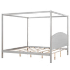 Letto a piattaforma a baldacchino King Size con testiera e gambe di supporto