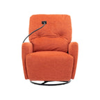 Poltrona reclinabile elettrica girevole a 270 gradi per Home Theater, divano reclinabile singolo, poltrona a dondolo con supporto per telefono per L