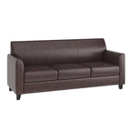 Divano in LeatherSoft con Cornice Cucita a Linee Pulite - 70L x 29P x 32.25A
