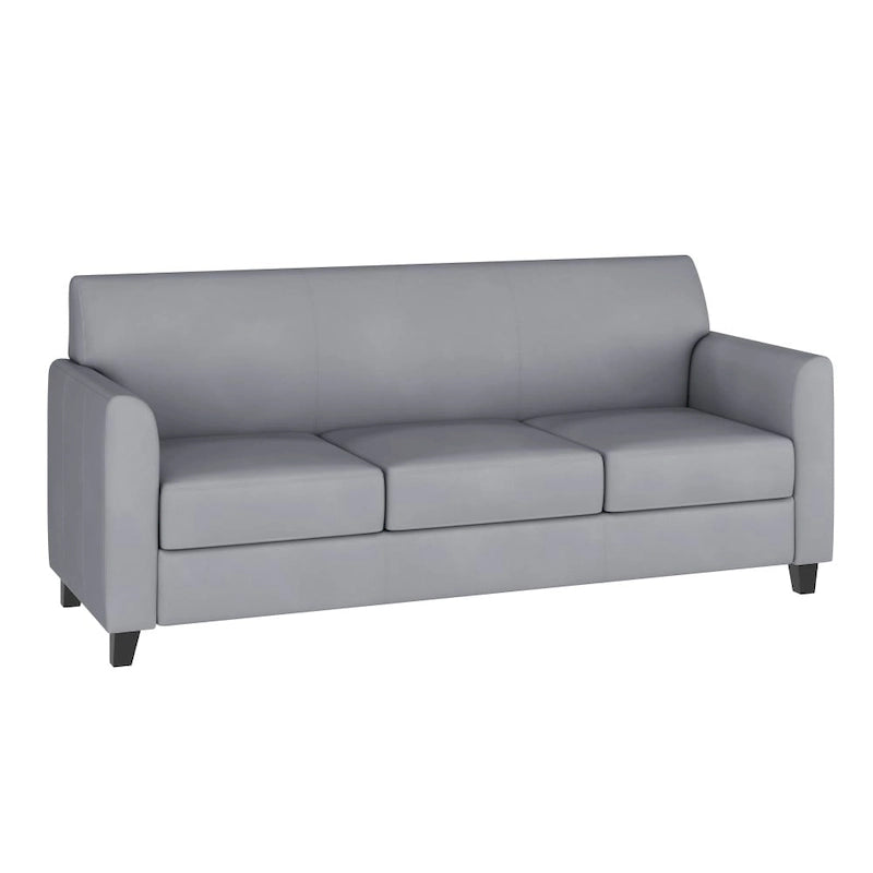 Divano in LeatherSoft con Cornice Cucita a Linee Pulite - 70L x 29P x 32.25A