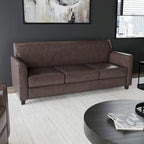 Divano in LeatherSoft con Cornice Cucita a Linee Pulite - 70L x 29P x 32.25A