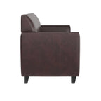 Divano in LeatherSoft con Cornice Cucita a Linee Pulite - 70L x 29P x 32.25A