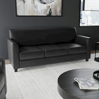 Divano in LeatherSoft con Cornice Cucita a Linee Pulite - 70L x 29P x 32.25A