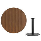 Piano tavolo laminato rotondo da 42 pollici con base rotonda da 24 pollici ad altezza tavolo