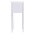 Tavolino d'appoggio con 2 cassetti - Bianco - 16,0 x 13,0 x 30,0 (L x P x A)