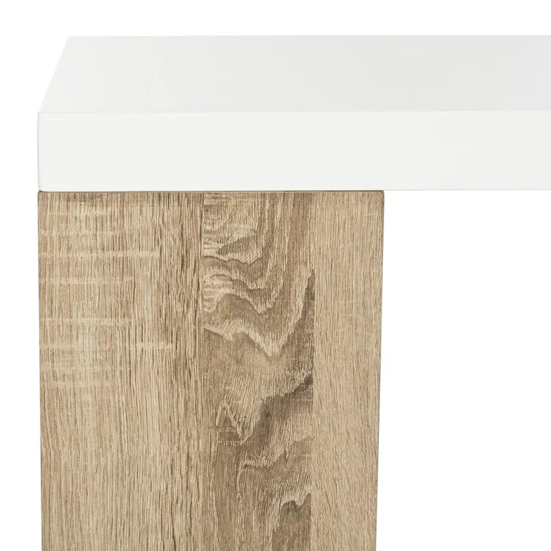 Tavolino da salotto Shelva scandinavo laccato con contenitore laterale - 47,3 x 23,5 x 15 - 47Lx24Px15A