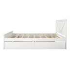 Letto a piattaforma King Size con quattro cassetti portaoggetti e gambe di supporto