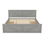 Letto a piattaforma King Size con quattro cassetti portaoggetti e gambe di supporto