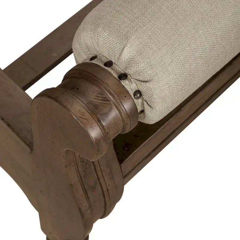 Camera da letto Americana Farmhouse con letto a slitta, comò, specchio e comodino