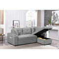 Divano componibile imbottito estraibile con chaise longue contenitore