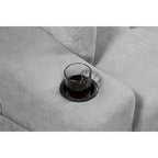 Divano componibile imbottito estraibile con chaise longue contenitore