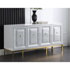 Credenza laccata a 4 ante e 1 cassetto da 65 pollici