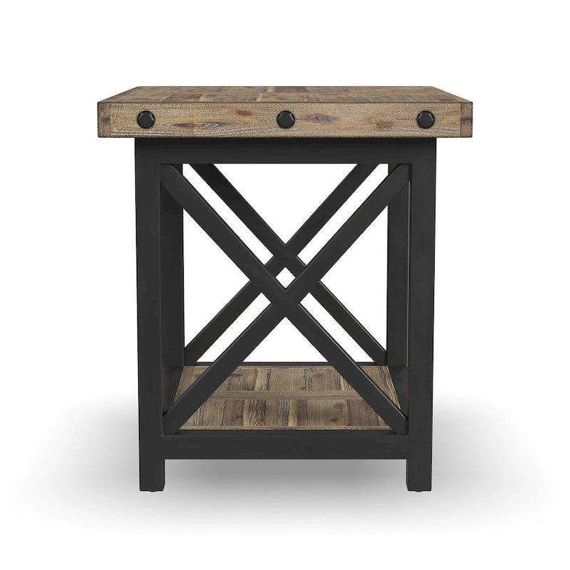 Tavolino in legno marrone Homestyles Carpenter - 21 x 23 x 25