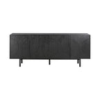 Dene mobile buffet credenza da 200 cm con 4 ante, nero