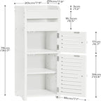 Mobiletto da bagno salvaspazio con anta - 7.9P x 7.9L x 30.7A
