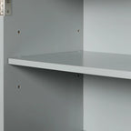 Mobiletto bagno alto con due ante e cassetti, ripiano regolabile
