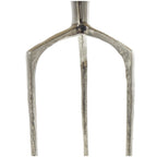 Tavolino d'appoggio/laterale stretto geometrico in metallo e alluminio con texture - Argento, Oro o Grigio