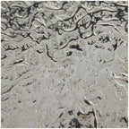 Tavolino d'appoggio/laterale stretto geometrico in metallo e alluminio con texture - Argento, Oro o Grigio