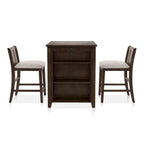 Vesper Set da Pranzo 3 Pezzi Altezza Bancone con Scaffalature